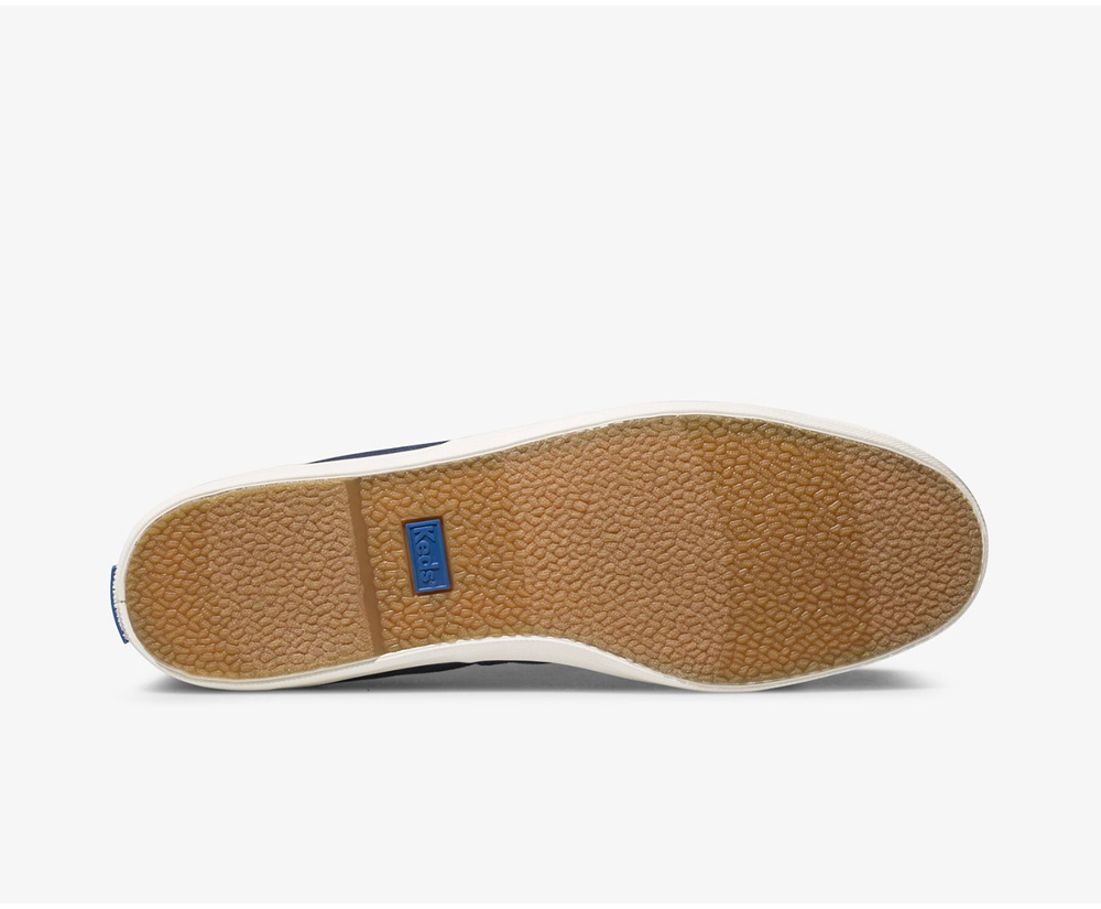 Keds Slip Ons Blue - Chillax Seasonal Washable - Womens JMTNCF-032